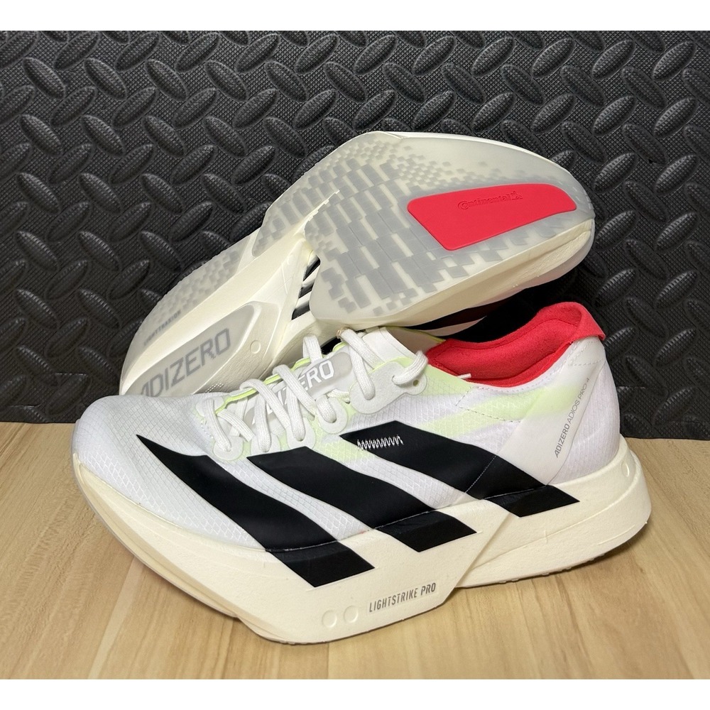 Adidas Adizero Pro 4 White/Black/Volt Women's Size 8.5 Men's 7.5 Running Shoes